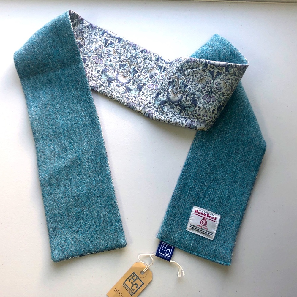 Teal Wool / Cotton Scarf - HC Textiles New with Tags - Unisex